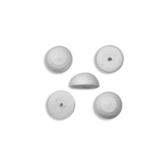 8 Spun Cotton Half Balls, Hats, Mushroom Caps 7/8" ~ Czech Republic