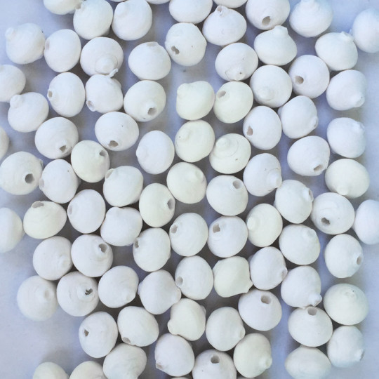 20 Petite Spun Cotton Turnips, Buds or Peps 3/8" ~ Czech Republic