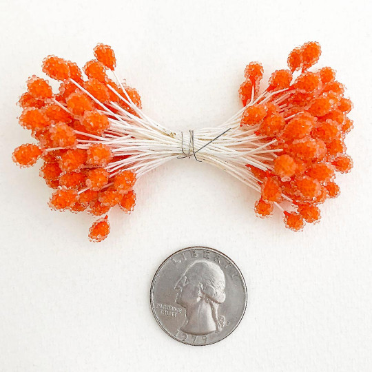 Sparkling Orange Berry Peps ~ Stamen for Vintage Crafts
