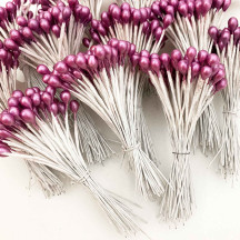 Extra Large Purple with White Stem Berry Stamen