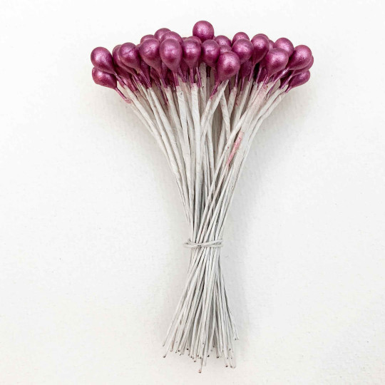 Extra Large Purple with White Stem Berry Stamen