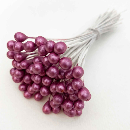 Extra Large Purple with White Stem Berry Stamen