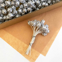 Metallic Textured Silver Berry Stamen ~ Germany