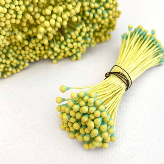 Yellow and Aqua Flower Stamen ~ Germany