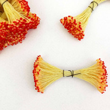Yellow and Red Vintage Flower Stamen Tips ~ Germany