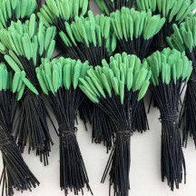 Green and Black Vintage Lily Stamen Flower Centers ~ Germany