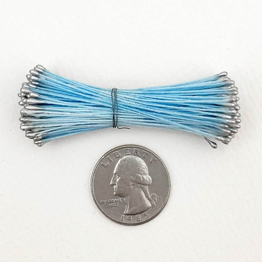 Silver and Light Blue Stamen Peps for Flower Making and Holiday Crafts