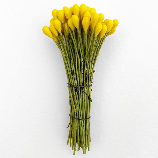 Yellow Flower Stamen Centers for Flower Crafts