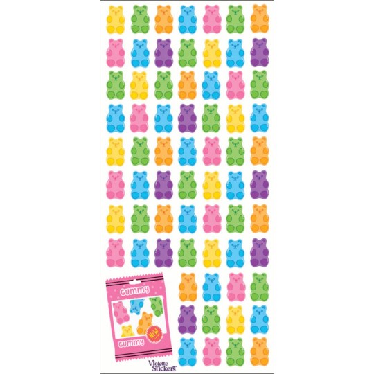1 Sheet of Stickers Gummy Bears