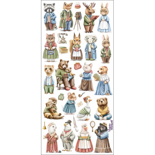 1 Sheet of Stickers Small Country Animals