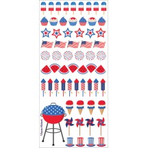 1 Sheet of Stickers July 4th Summer BBQ