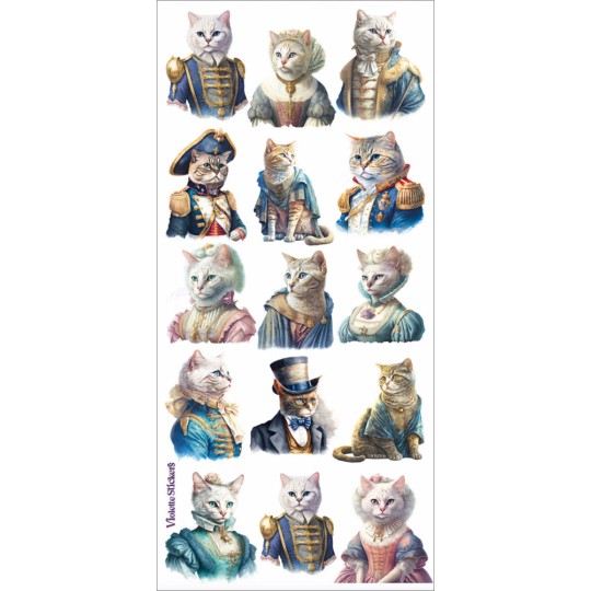 1 Sheet of Stickers Cat Royalty