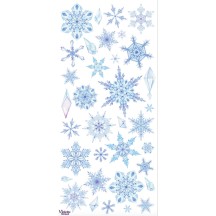 1 Sheet of Stickers Crystal Snowflakes