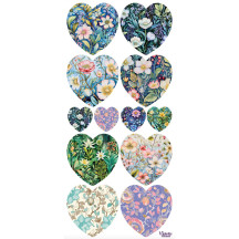 1 Sheet of Stickers Mixed Floral Meadow Hearts