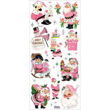 1 Sheet of Stickers Pink Christmas