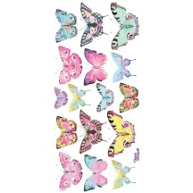 1 Sheet of Stickers Glittered Butterflies