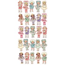 1 Sheet of Stickers Mini Pastel Victorian Children