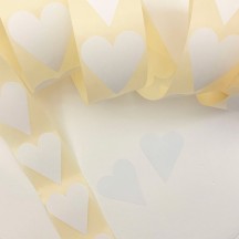 Large White Heart Stickers ~ 1-7/8" ~ 54 Stickers