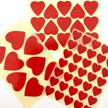 Red Heart Stickers in 3 Sizes ~ Sweden