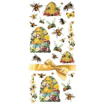 1 Sheet of Stickers Mixed Bees, Flowers and Hives
