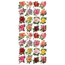 1 Sheet of Stickers Mixed Miniature Roses