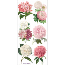 1 Sheet of Stickers Frilly Pink Flowers