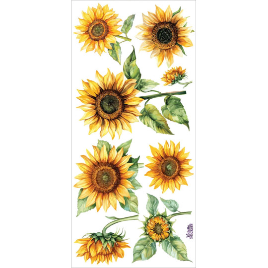 1 Sheet of Stickers Sunflowers