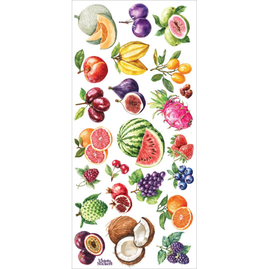 1 Sheet of Stickers Watercolor Fruits