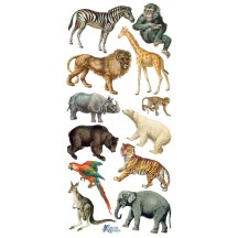 1 Sheet of Stickers Mixed Wild Animals