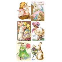 1 Sheet of Stickers Old Fashioned Easter Mix