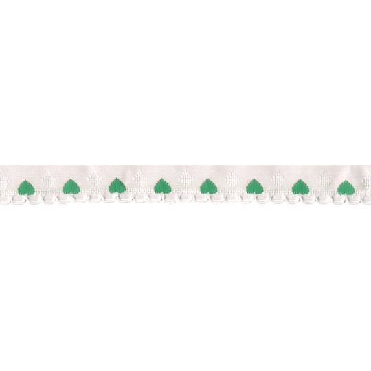 Scalloped Teal Green Heart Trim ~ Czech Republic ~ 1/4" wide