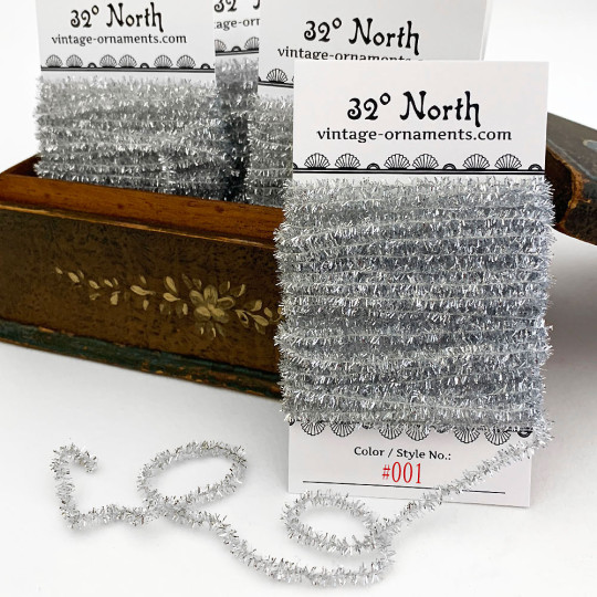 Silver Tinsel Sparkle Cording ~ 5 yards ~ Small 3/16" wide