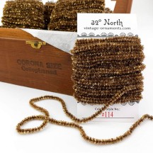 Old Gold & Gold Chenille Sparkle Cording ~ 5 yards ~ Small 3/16" wide