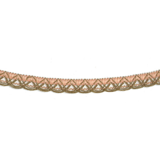 Old Store Stock Gold and Peach Extra Fancy Looped Trim ~ Vintage