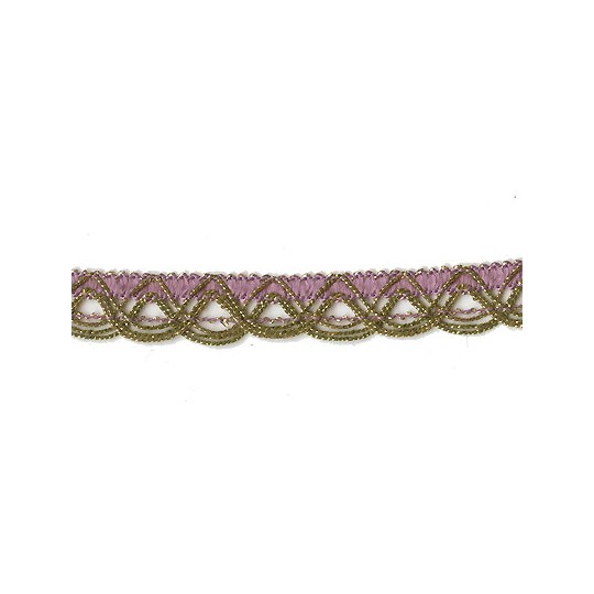 Old Store Stock Gold and Lavendar Purple Extra Fancy Looped Trim ~ Vintage