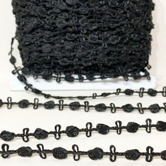 Old Store Stock Rosebud Trim in All Black