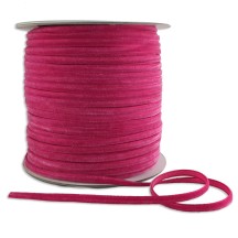 Tiny Velvet Ribbon Trim in Fuchsia Pink ~ 1/8" wide