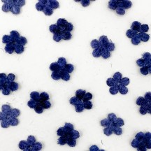 Mini Die-cut Velvet Forget Me Not Flowers ~ Set of 48 ~ DARK BLUE