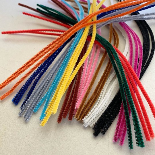 Yellow Chenille Craft Stems, Assorted Yellow Pipe Cleaners 20