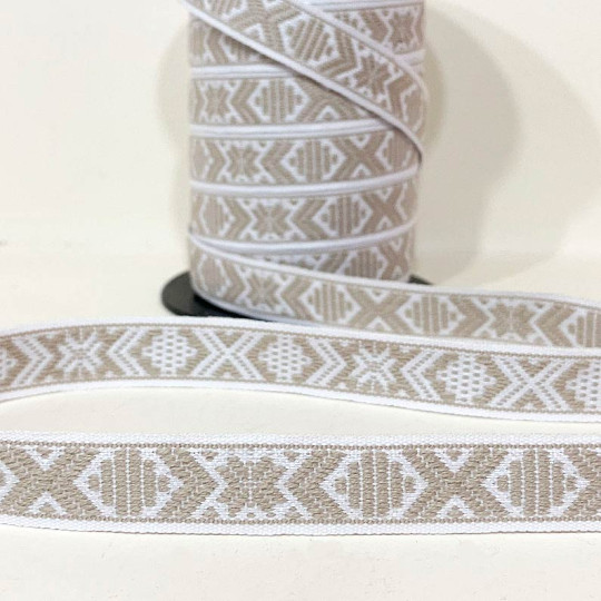 Light Tan Nordic Folkloric Costume Trim ~ Sweden ~ 15 mm wide