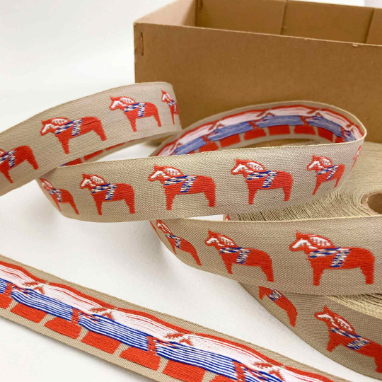 Dala Horse Folkloric Costume Trim ~ Sweden ~ 22 mm wide