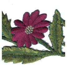 Jewel Tone Calendula Flower Embroidered Cutwork Trim ~ India ~ 2-1/2" wide