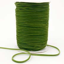 Tiny Velvet Ribbon Trim in Moss Green ~ 1/8" wide