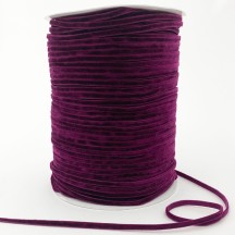 Tiny Velvet Ribbon Trim in Mulberry ~ 1/8" wide