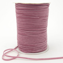Tiny Velvet Ribbon Trim in Pastel Rose Pink ~ 1/8" wide