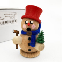 Small Snowman with Tree Incense Smoker ~ Gerd Hofmann Germany
