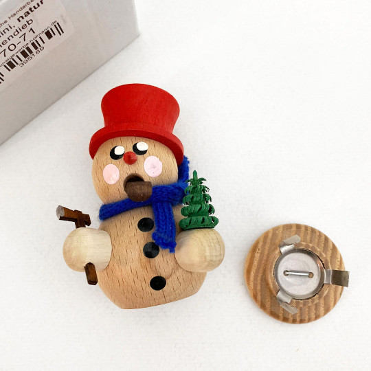 Small Snowman with Tree Incense Smoker ~ Gerd Hofmann Germany