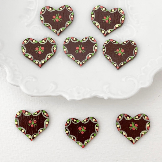Miniature Wooden Lebcuchen Heart ~ Made in Erzgebirge Germany ~ Repair Supply