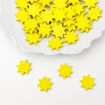 Miniature Wooden Yellow Stars ~ Set of 4 ~ Made in Erzgebirge Germany ~ Repair Supply