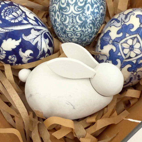 Sweet Handmade Wooden Easter Bunny from Sweden